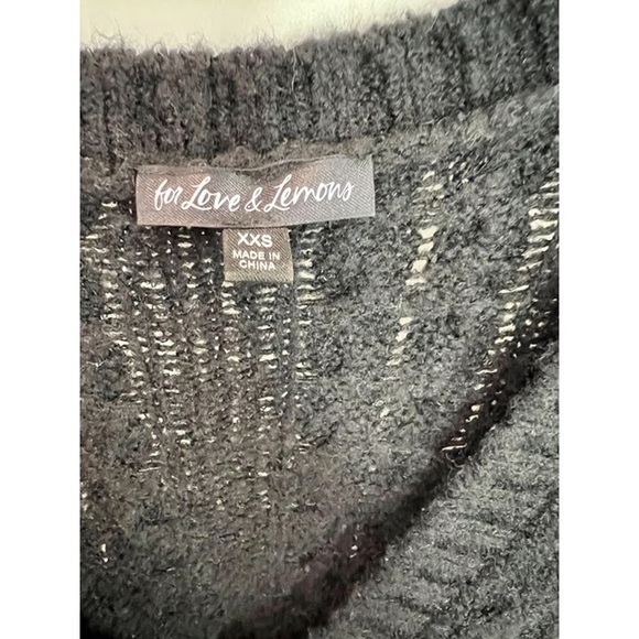 For Love and Lemons black cropped cardigan sweater - Picture 5 of 9